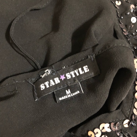 Cute black dress with silver sequins! - Picture 4 of 4